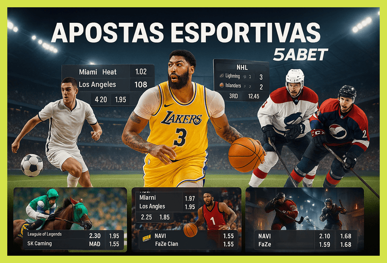 Aposte em apostas esportivas no cassino online 5ABET